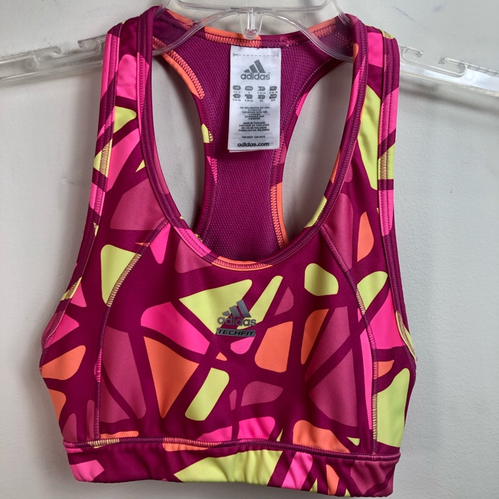 Adidas pink sports bra size S